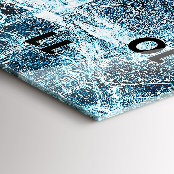 Horloge rectangulaire verticale Mur gelé