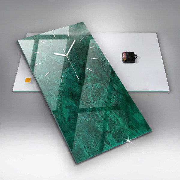 Horloge rectangulaire verticale 'Mur d''émeraude'