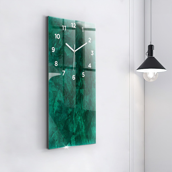 Horloge rectangulaire verticale 'Mur d''émeraude'