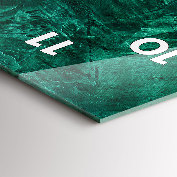 Horloge rectangulaire verticale 'Mur d''émeraude'