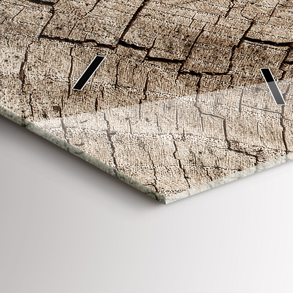 Horloge rectangulaire verticale Vieille souche de bois