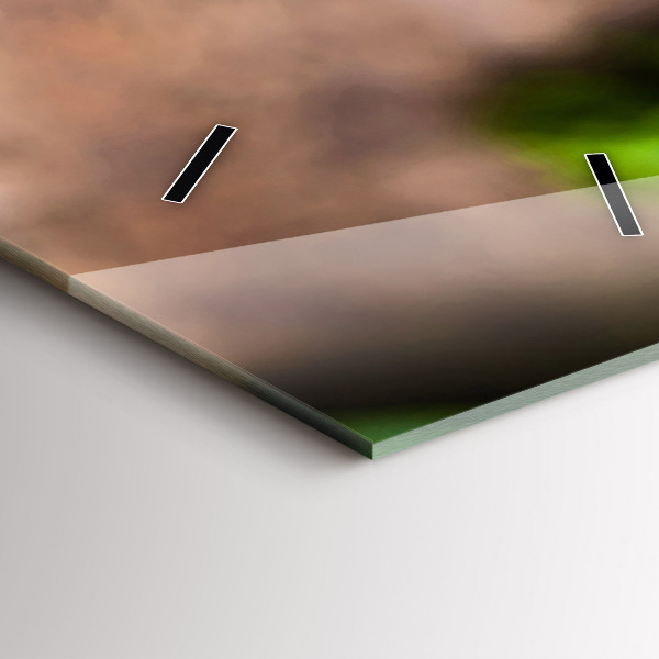 Horloge rectangulaire verticale feuilles de basilic