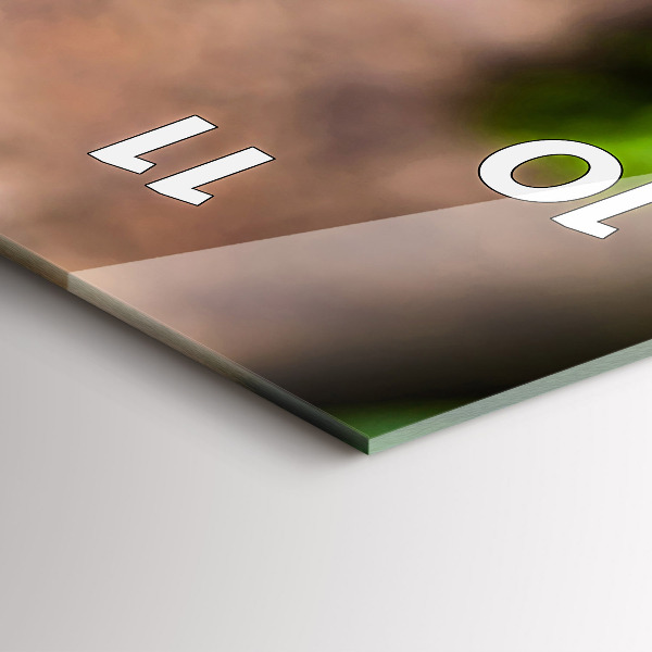 Horloge rectangulaire verticale feuilles de basilic