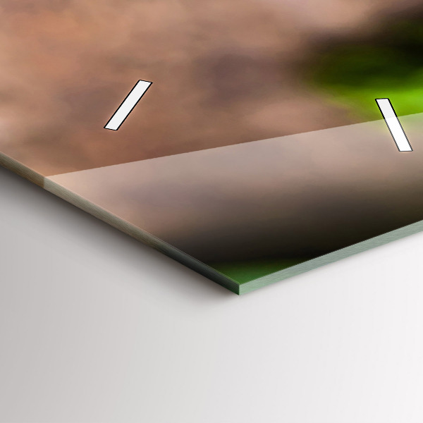 Horloge rectangulaire verticale feuilles de basilic