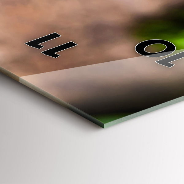 Horloge rectangulaire verticale feuilles de basilic