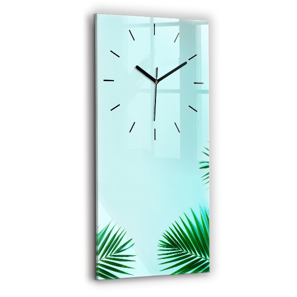 Horloge rectangulaire verticale Palmiers verts