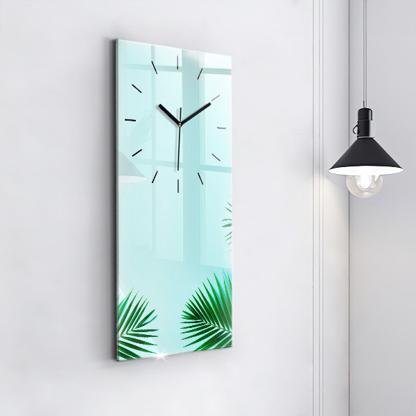 Horloge rectangulaire verticale Palmiers verts