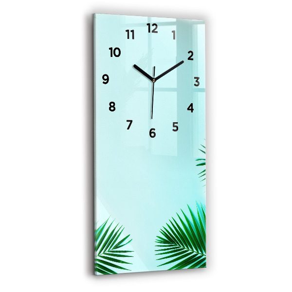 Horloge rectangulaire verticale Palmiers verts