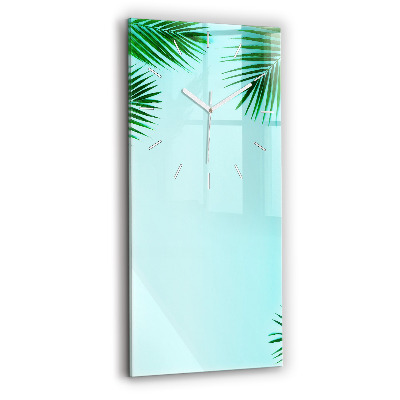 Horloge rectangulaire verticale Palmiers verts