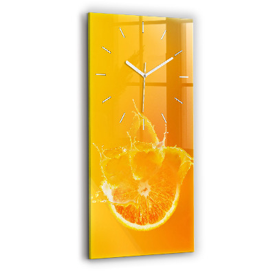 Horloge rectangulaire verticale Orange
