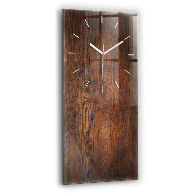 Horloge murale verticale Vieux bois