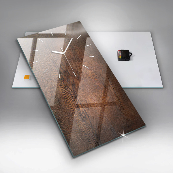 Horloge murale verticale Vieux bois