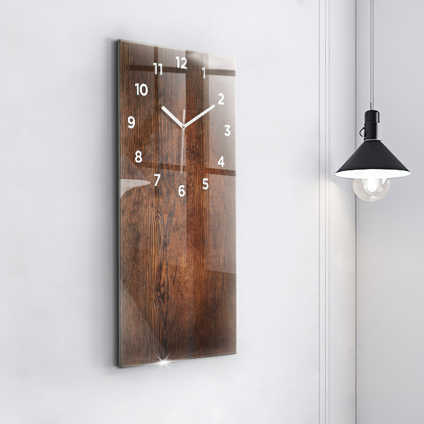 Horloge murale verticale Vieux bois