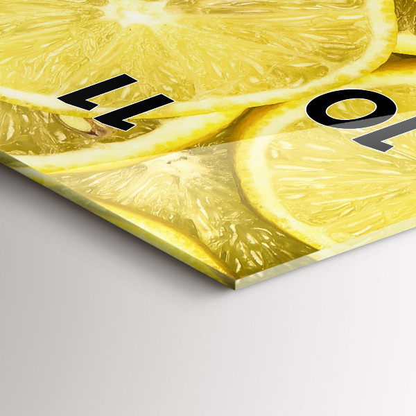 Horloge murale verticale tranches de citron