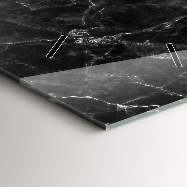 Horloge murale verticale marbre foncé