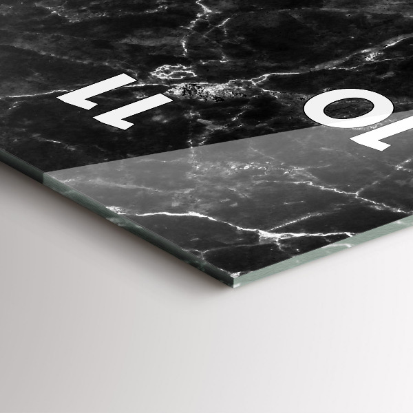 Horloge murale verticale marbre foncé