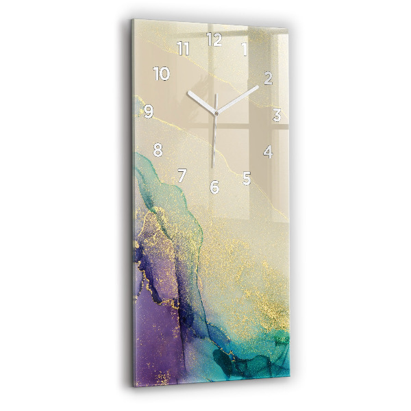 Horloge murale verticale Abstraction des couleurs