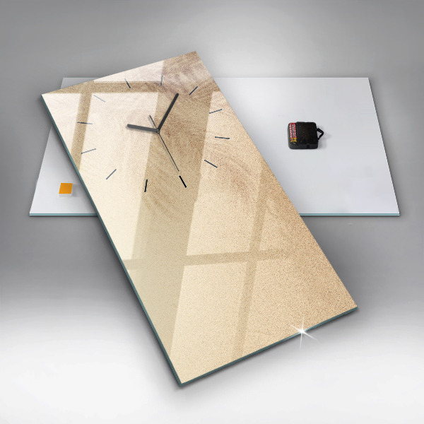 Horloge murale verticale Abstraction dorée