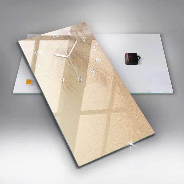 Horloge murale verticale Abstraction dorée