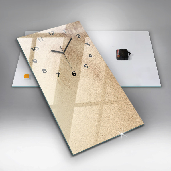 Horloge murale verticale Abstraction dorée