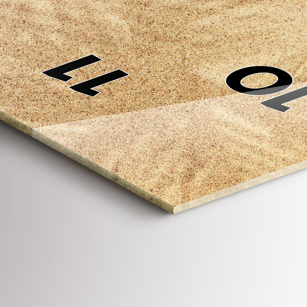 Horloge murale verticale Abstraction dorée