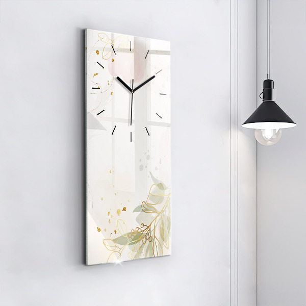 Horloge murale verticale Abstraction pastel