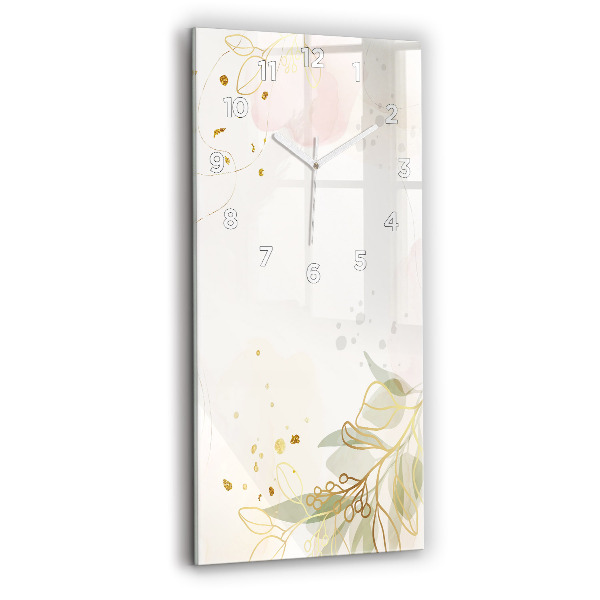 Horloge murale verticale Abstraction pastel