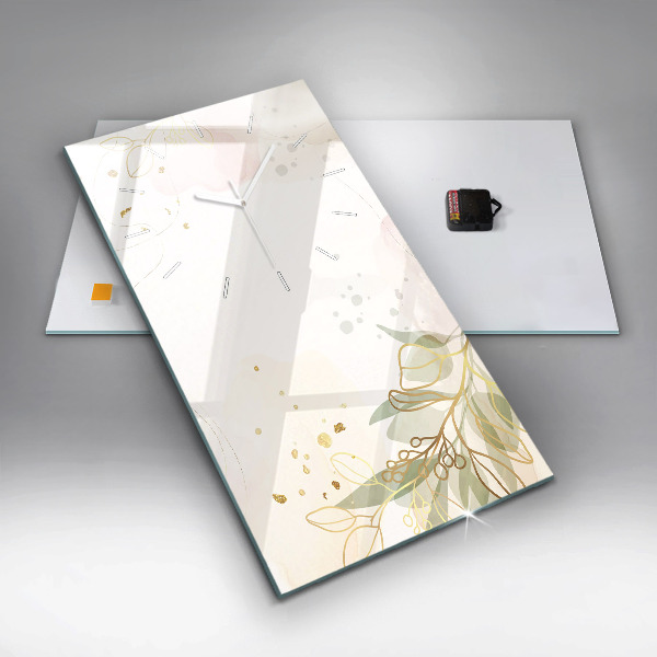 Horloge murale verticale Abstraction pastel