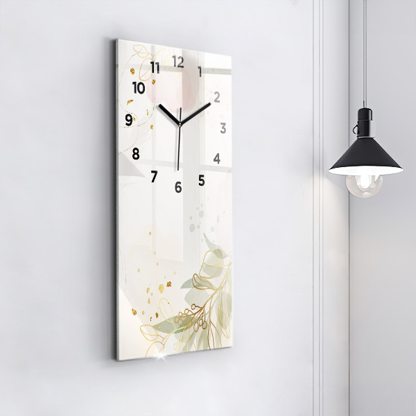 Horloge murale verticale Abstraction pastel