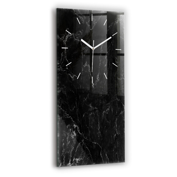 Horloge murale verticale marbre noir