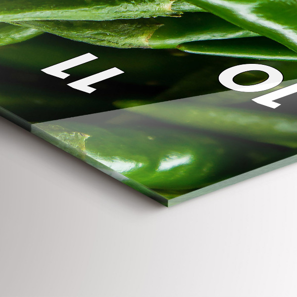 Horloge murale verticale Poivron vert