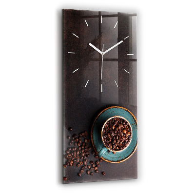 Horloge murale verticale Une tasse de café