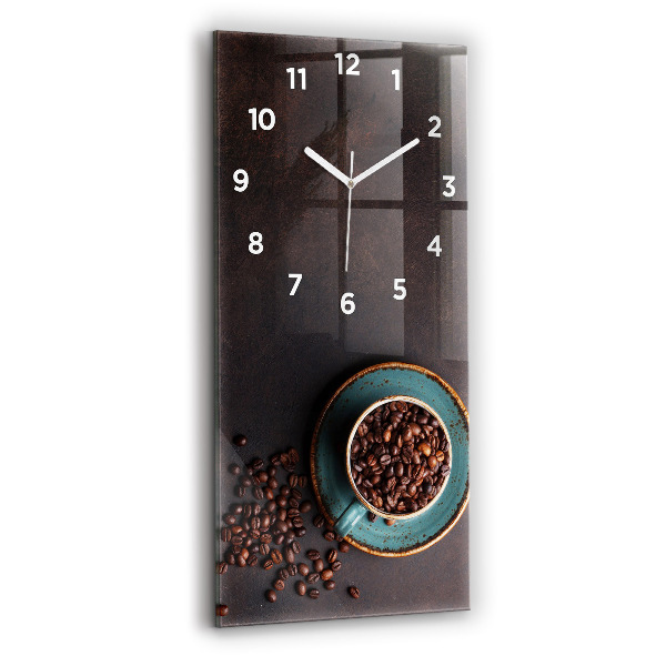 Horloge murale verticale Une tasse de café