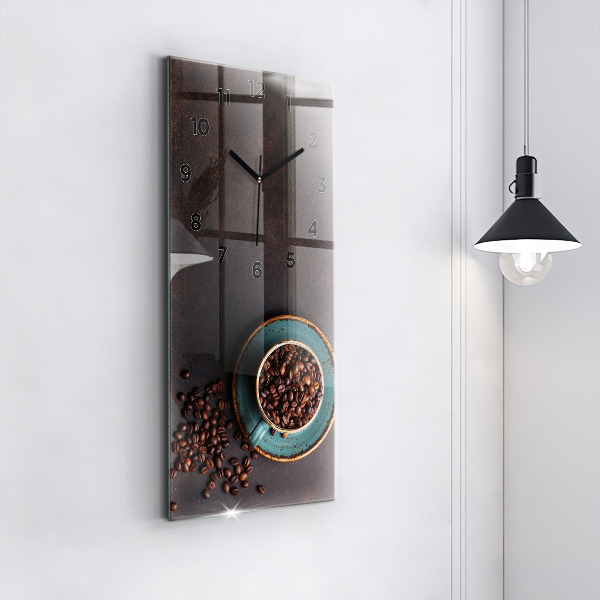 Horloge murale verticale Une tasse de café