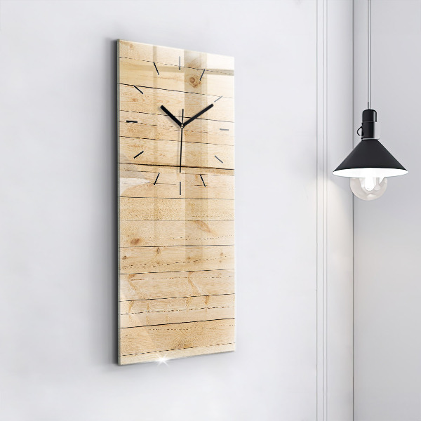 Horloge murale verticale planches de bois