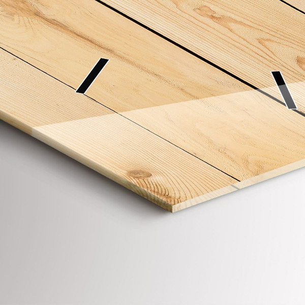 Horloge murale verticale planches de bois