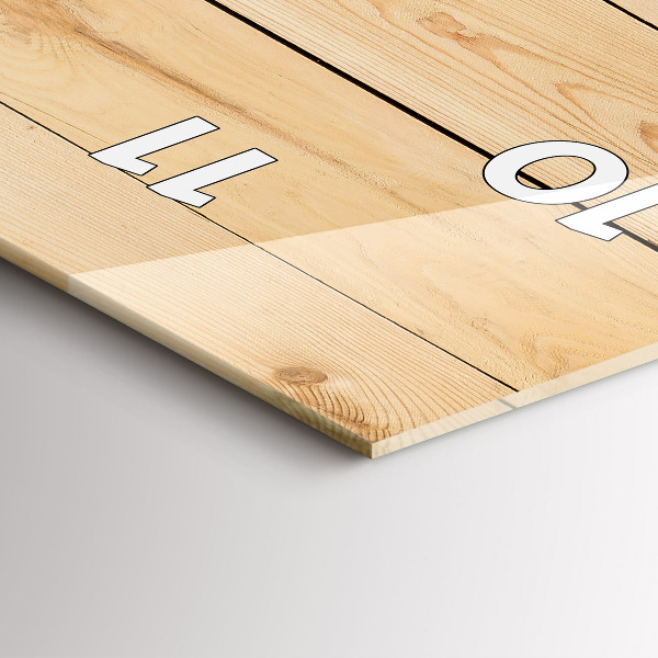 Horloge murale verticale planches de bois