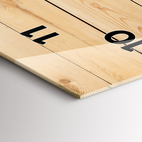 Horloge murale verticale planches de bois