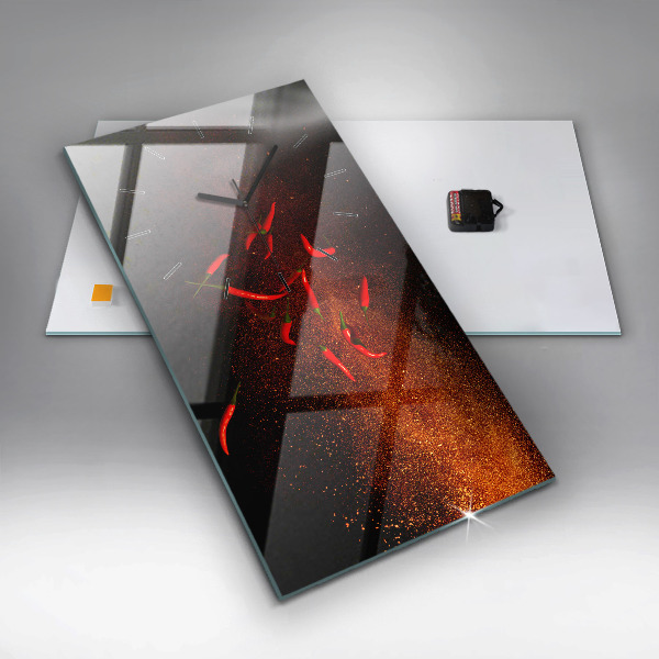 Horloge murale verticale Piments