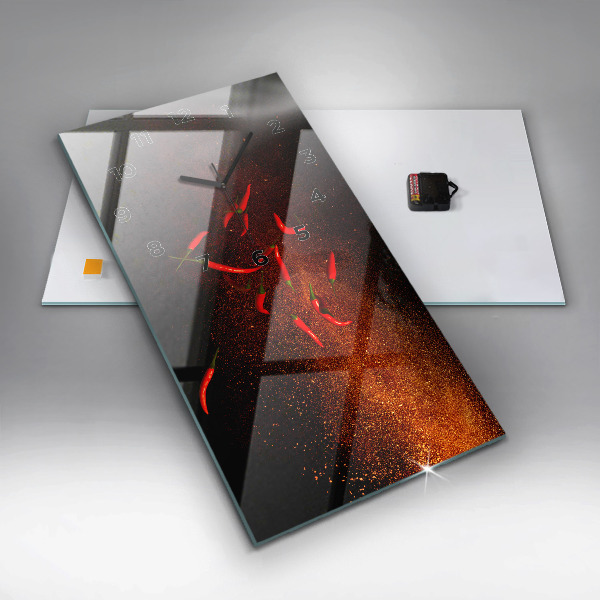 Horloge murale verticale Piments