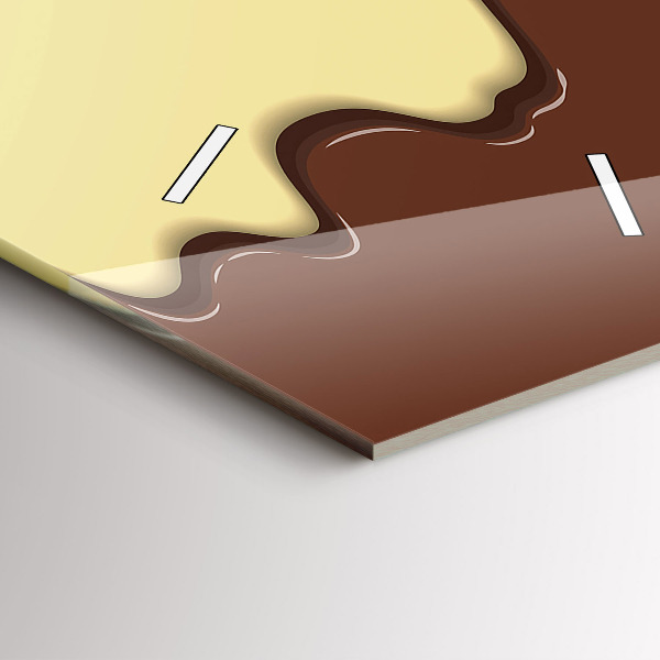 Horloge murale verticale Gaufre et glace