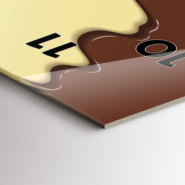 Horloge murale verticale Gaufre et glace