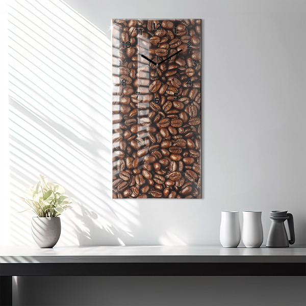 Horloge murale verticale Café en grains