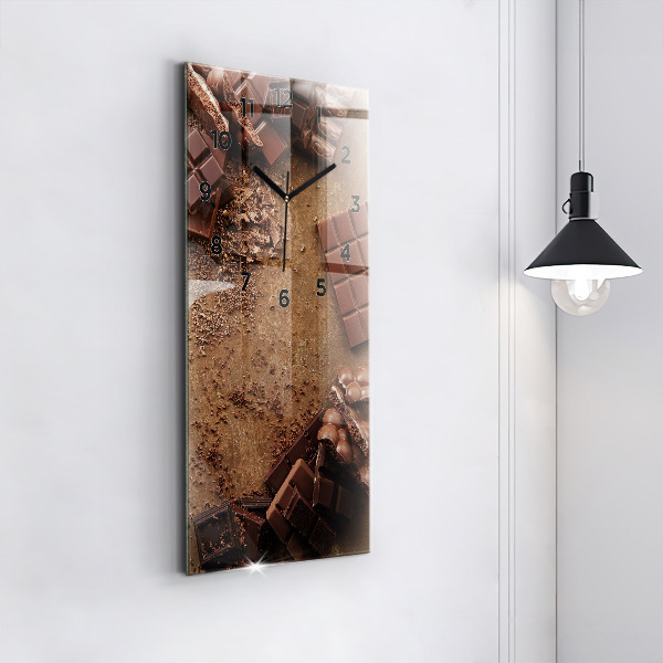 Horloge murale verticale Barres de chocolat