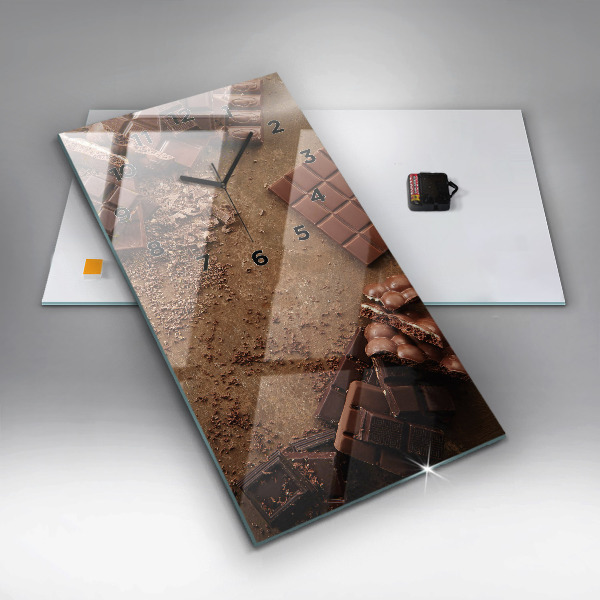 Horloge murale verticale Barres de chocolat
