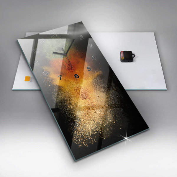 Horloge murale verticale Épices dispersées