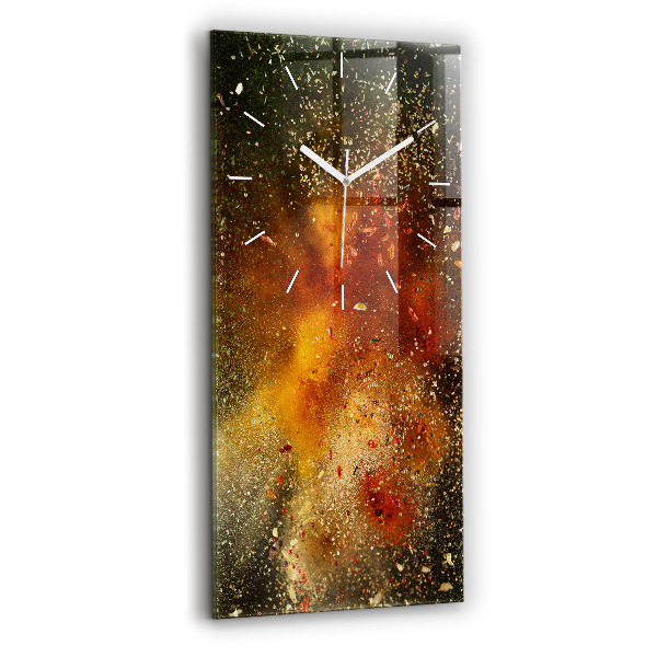 Horloge murale verticale Abstraction des épices