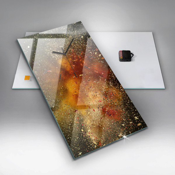 Horloge murale verticale Abstraction des épices