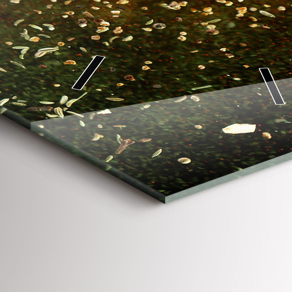 Horloge murale verticale Abstraction des épices