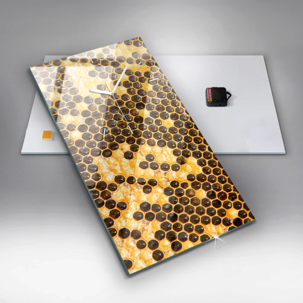 Horloge murale verticale Rayon de miel